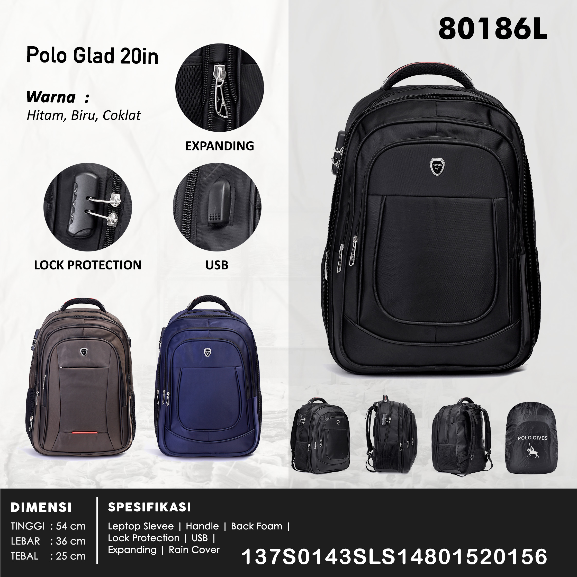 ransel-polo-glad-20in-usb-ekpending-kunci-tsa